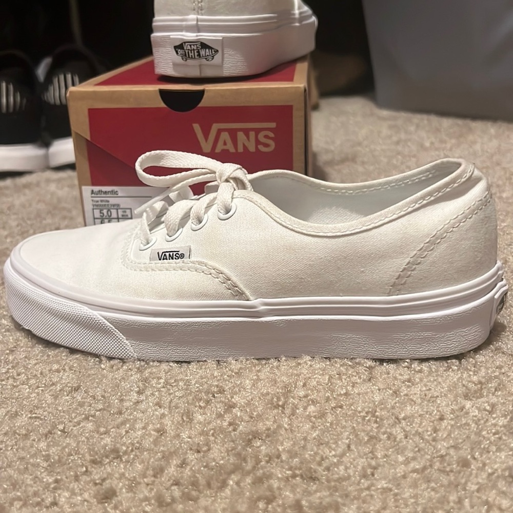 Authentic White Vans